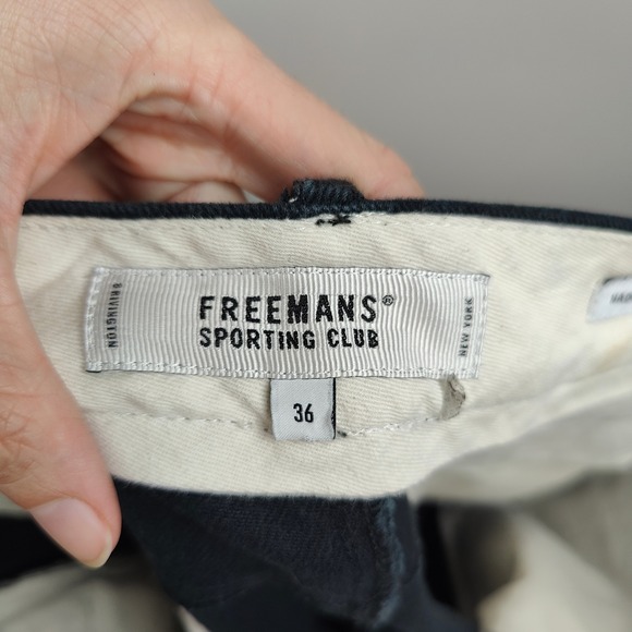 Freemans Sporting Club Mens 36 Black Chino USA Made Preppy Minimalist - Picture 6 of 9